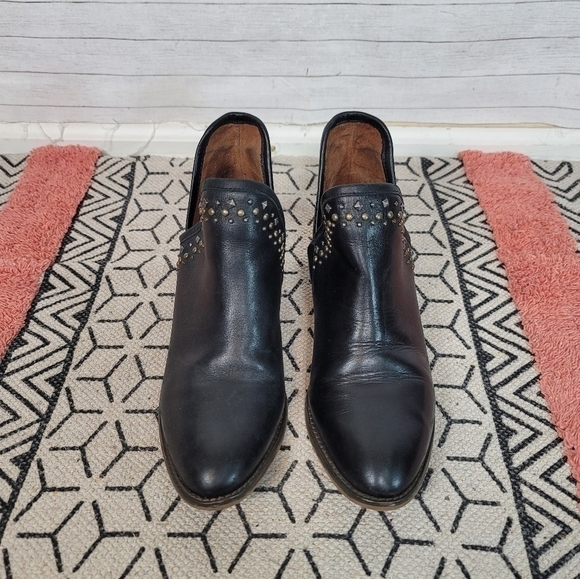 LUCKY BRAND KENDY BLACK STUDDED BOOTIES, SZ 10 - Picture 2 of 14
